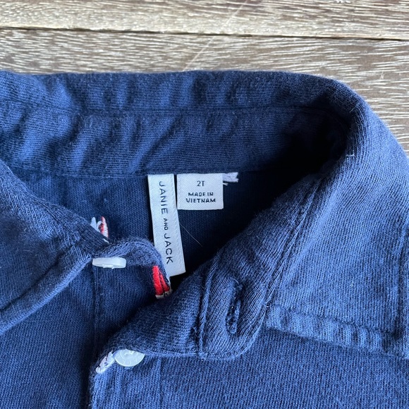 SOLD Janie and Jack short-sleeve collared embroidered sailboat shirt, 2T - Picture 5 of 6